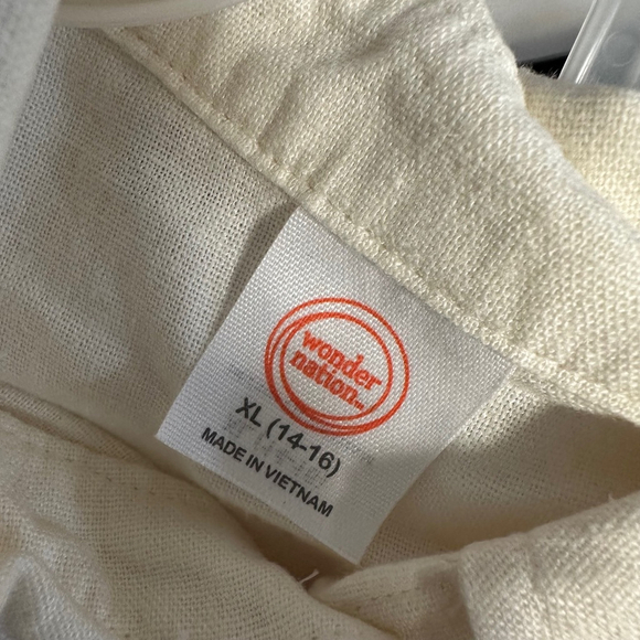 New NWT Girls Wonder Nation Cream & Pink Short Set XL (14-16) 2 piece set - Picture 7 of 14